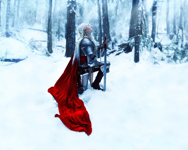 snow, Nimiane, armor, Kindra Nikole, girl, sword, 1080P
