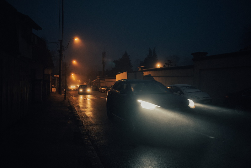 wet weather, night, serbia, building exterior, nightlife, cemetry, lighting equipment, headlight, built structure, automobile, transportation, no people