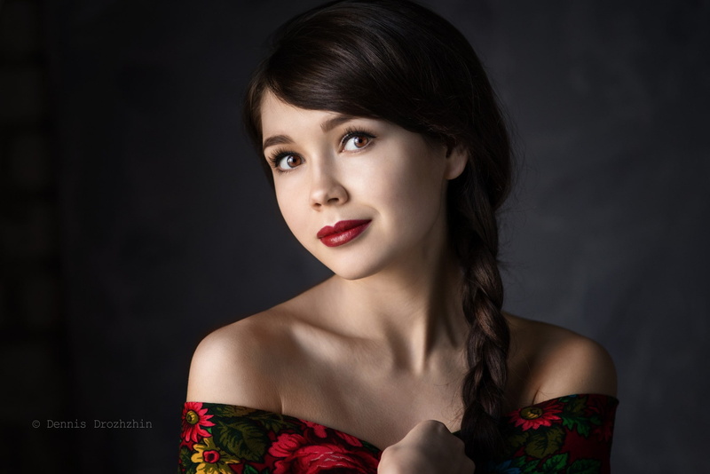 one person, elegance, hair, beautiful woman, hairstyle, portrait, glamour, Dennis Drozhzhin, headshot, face, women, adult, bare shoulders, make-up, human face