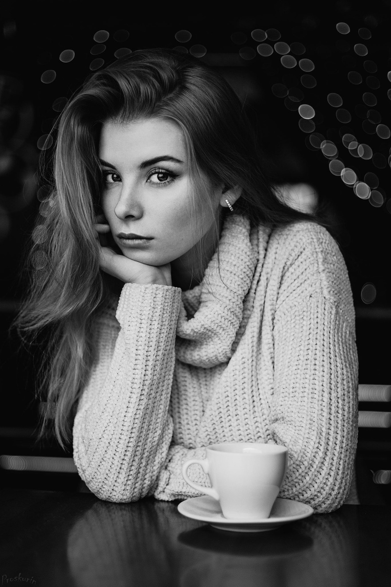 1080P, model, monochrome, Irina Popova, portrait, 500px, women, face