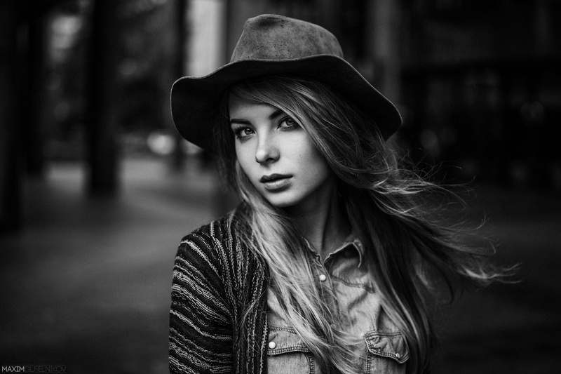 monochrome, 1080P, hat, Irina Popova, Maxim Guselnikov, women