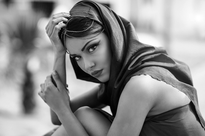 model, Alessandro Di Cicco, portrait, 1080P, women, monochrome