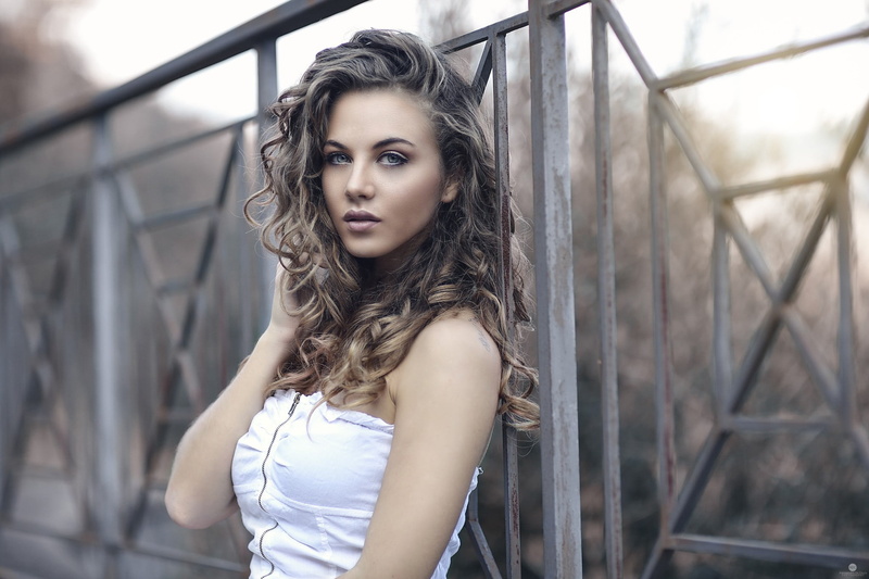 brunette, fashion, women, portrait, young women, beautiful woman, dress, Alessandro Di Cicco, adult, looking at camera, standing, model, hairstyle, hair