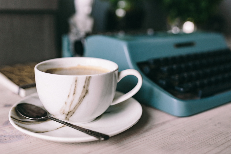 rainy, 4K, no people, breakfast, drink, eating utensil, typing, business, spoon, coffee, freshness, table, refreshment, workspace, workplace, cafe, computer