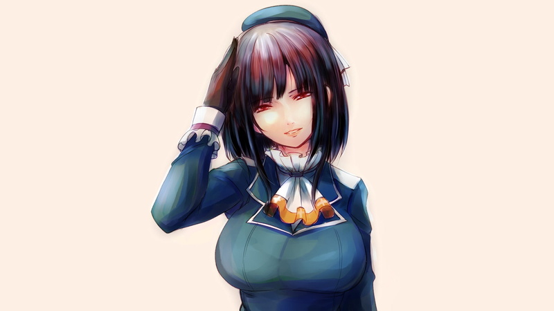 looking at viewer, salute, 1080P, Takao (KanColle), Kantai Collection