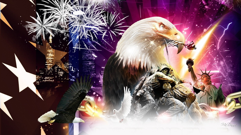 holiday, 1080P, poster, usa, eagle, america, day, july, 4th, independence, fireworks, states, mood, united