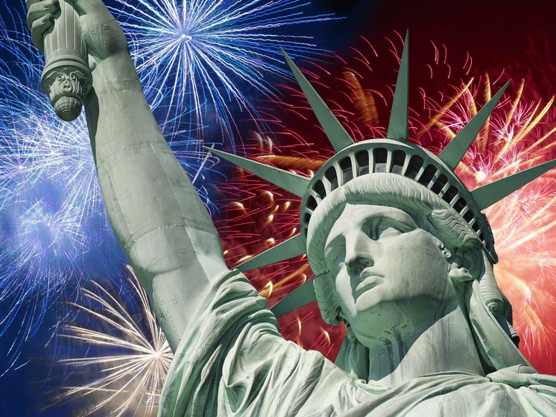 human representation, female likeness, 720P, travel destinations, Patriotic, representation, tourism, illuminated, sky, Statue of Liberty, sculpture, travel