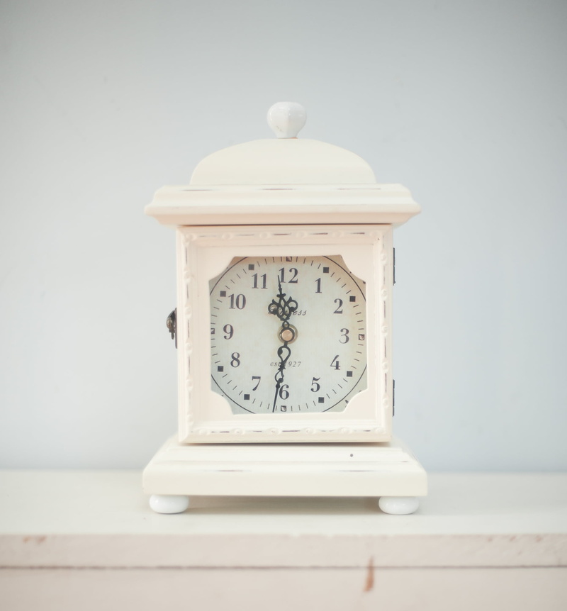 still life, white, clock, man made object, desk, indoors, time, antique, close-up, wooden, clock face, retro styled, wall - building feature, old-fashioned