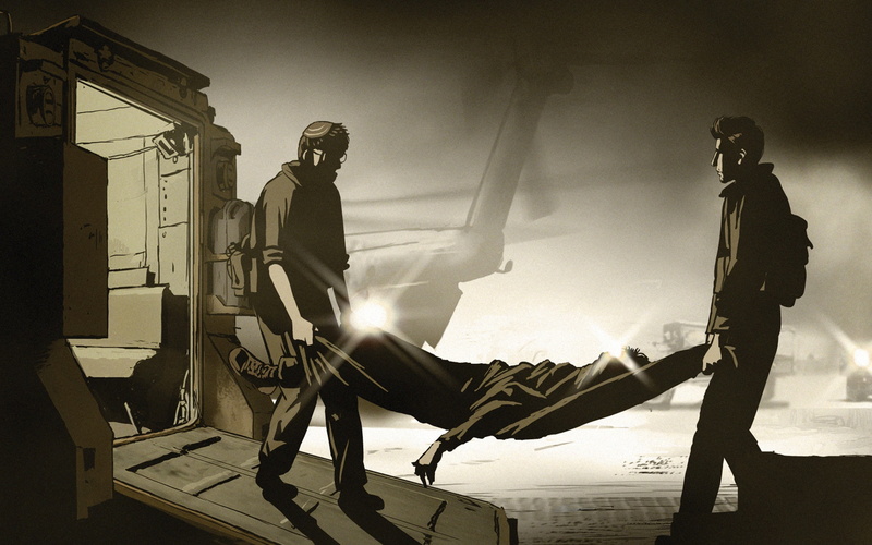 sitting, indoors, sunlight, Waltz with Bashir, men, nature, full length, working, people, day, movies, three quarter length, animated movies, 2K, musical instrument