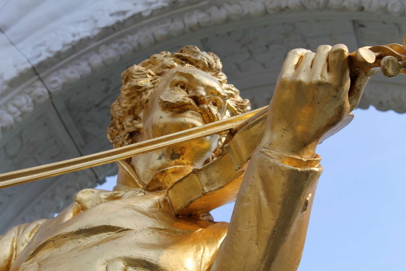 statue, sculpture, belief, no people, representation, waltz king, spirituality, the past, vienna, musician, city park, art and craft, creativity, human representation