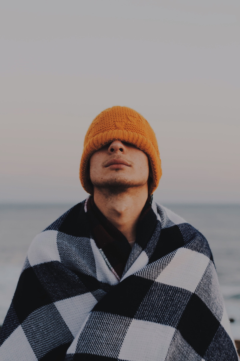 only Men, orange, relaxation, serene People, male Beauty, knit, nature, day, hat, cheerful, male, caucasian Ethnicity, smiling, males, blanket, men, outdoor