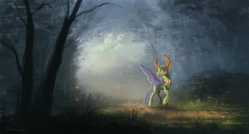 outdoors, plant, 1080P, day, one person, lifestyles, clothing, changeling my little pony thorax forest digital art, forest, standing, full length, women