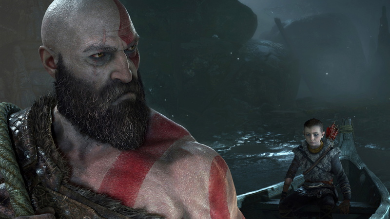 sitting, beard, waist up, men, mid adult men, mature men, smoke - physical structure, leisure activity, god of war 2017 4k  hd  download, lifestyles, adult
