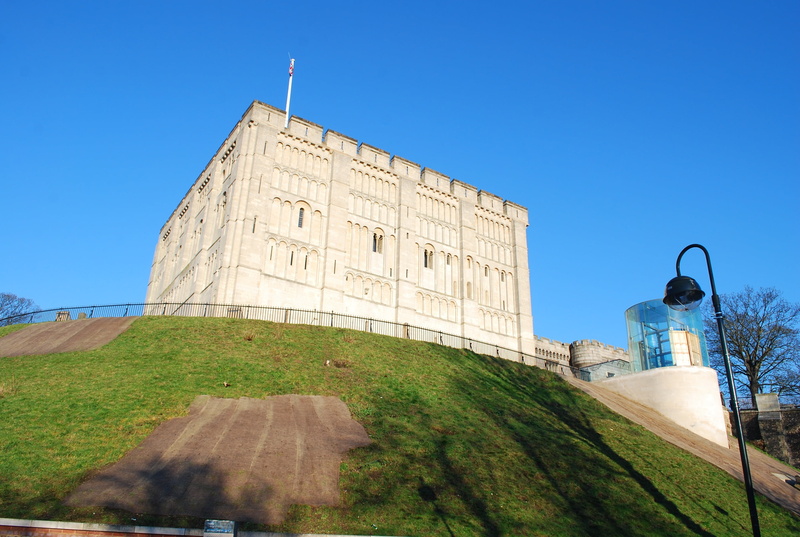 low angle view, day, norwich, clear sky, outdoors, norwich castle, government, no people, heritage, place of worship, the past, castle, built structure