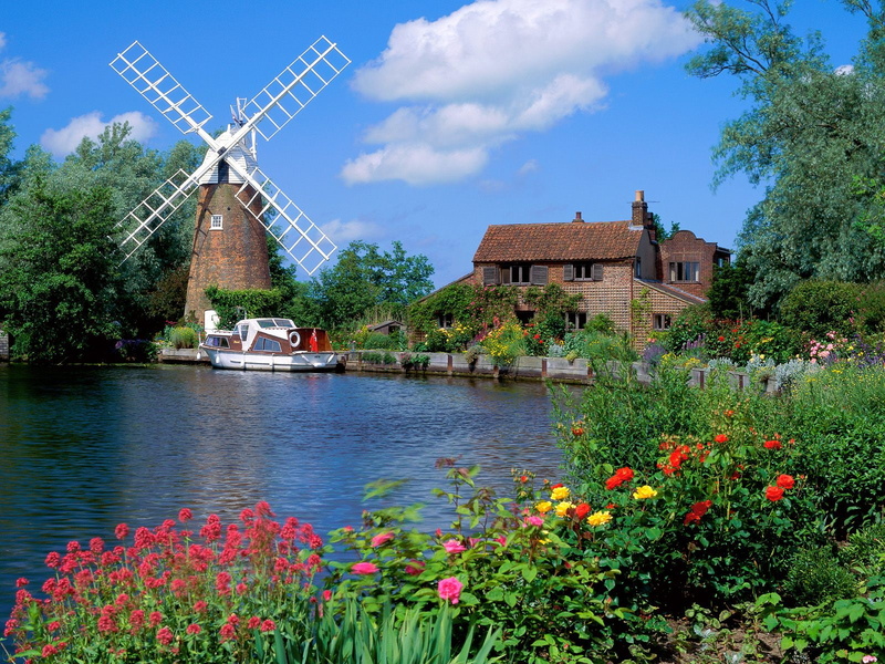 England, 720P, Mill, Norfolk, Hunsett