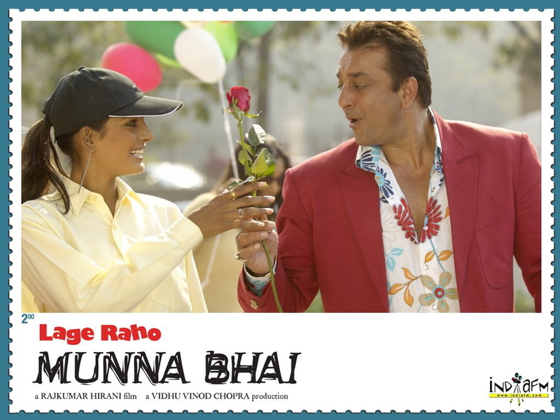 munnabhai, flower, gift, lage, red rose, entertainment, lage raho munnabhai, sanjay dutt, art, 480P, bollywood, hd, raho