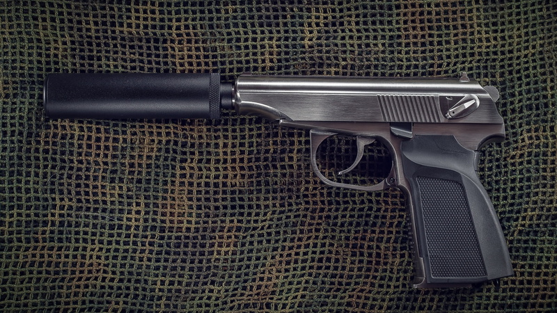 weapons, muffler, the Makarov pistol, weapon, pistol, gun, 1080P, PMM, Makarov