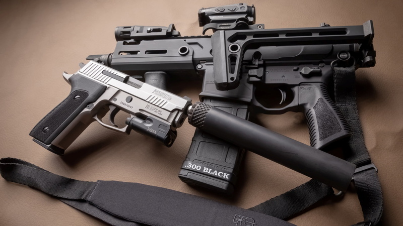 weapons, gun, carabiner, pistol, SIG Sauer, P229, silenser, Sig P229, 1080P, П229, ar-15, muffler, Elite, carabine, weapon