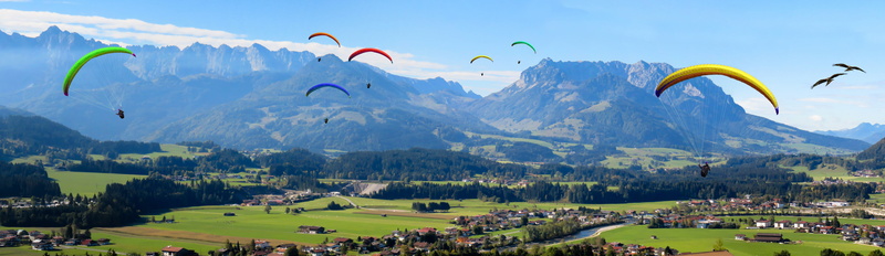 alpine, daytime, glider, mountain, people, homes, horizon, dom, team, no people, grass, assorted, paraglider, courage, freedom, outdoors, mountains, banner