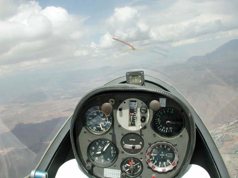 no people, soaring, travel, scenics - nature, cockpit, day, airplane, transportation, dashboard, vehicle interior, switzerland, dom, mountain, control panel