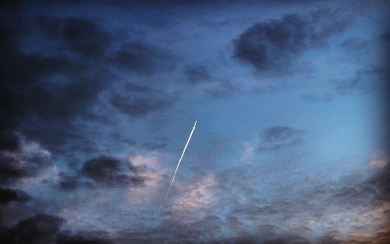 outdoors, aviation, aircraft, vapor trail, 1080P, flying, flight, dusk, aircraft flight, small plane, aeronautics, wings, air, motion, airplane, plane view