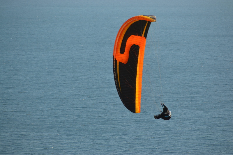 day, fly, glider pilot, dom, sport, paragliding, paraglider, wingover, no people, mid-air, spain, waters, sea, scenics - nature, nature, outdoors, adventure