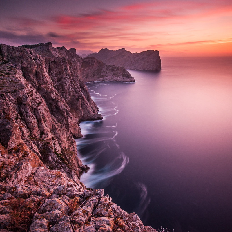 cliff, Sigma, Grad, Spain, dusk, photo, beach, rock - Object, water, Mallorca, f/4, HSM, 20mm, brown, Nikon D90, skies, seascape, nature, Square, 720P