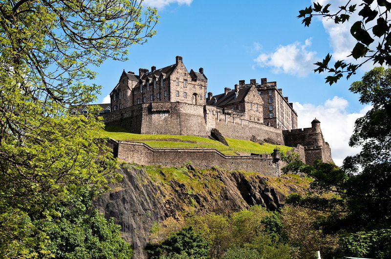 nikon, cloudy, scotland, daytime, famous Place, architecture, 1080P, gray, park, partly cloudy, partly, outdoors, concrete, castle, skies, history, tower