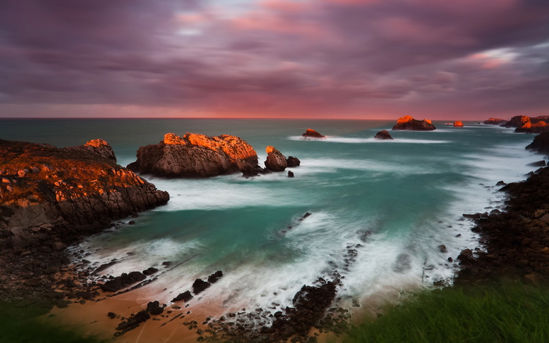 Cantabria, Sunset, Spain, 2K