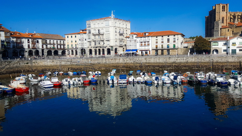 building, recreational boat, built structure, blue, nautical vessel, travel, nature, reflection, clear sky, no people, transportation, city, spain, europe