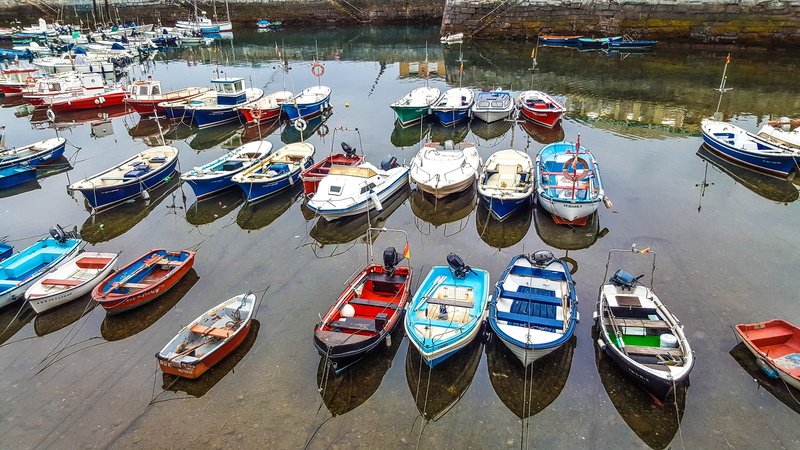 nautical vessel, transportation, high angle view, sea, water, travel, Cantabria, Castro Urdiales, sailboat, 5K, marinero, side by side, travel destinations