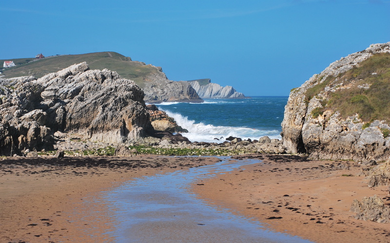 cantabria, spain backgrounds, Download 3840x2400 Cantabria, shore, 4K, sea