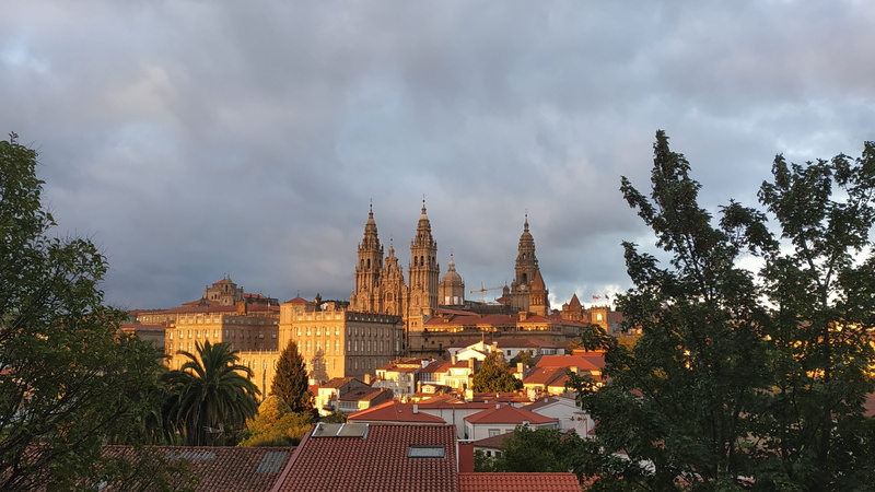 nature, building, travel destinations, 4K, spain, architecture, santiago of compostela, built structure, spirituality, sky, sunset, place of worship, outdoors