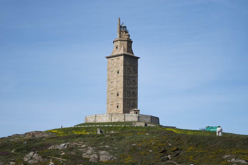 history, outdoors, a coruña, place of worship, romano, nature, spain, galiza, 5K, tall - high, no people, low angle view, torre de hercules, building exterior