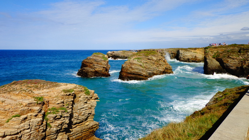 beauty in nature, bay, Cathedrals, sea, horizon, rock - object, horizon over water, rock, no people, scenics - nature, 4K, arc, tranquil scene, cliff