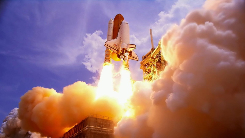 space, shuttle, takeoff, photography, gray, ship, 1080P, rocket, 1920x1080, black