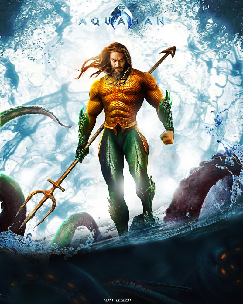 momoa, jason, 1080P, artwork, aquaman