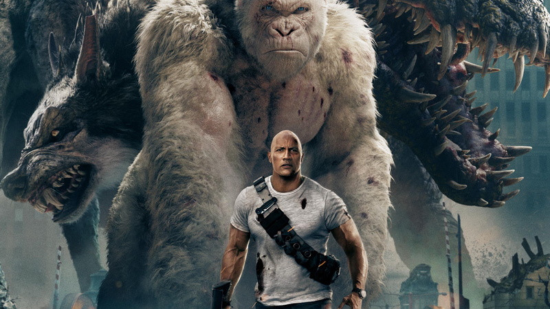 Dwayne Johnson, Rampage, 4K, dwayne, 4k, movie, poster, johnson