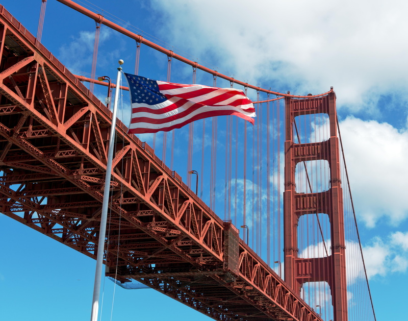 fog, national icon, mood, usa, attraction, independence, u, golden gate, golden, architecture, stars and stripes, america, travel destinations, city, built structure