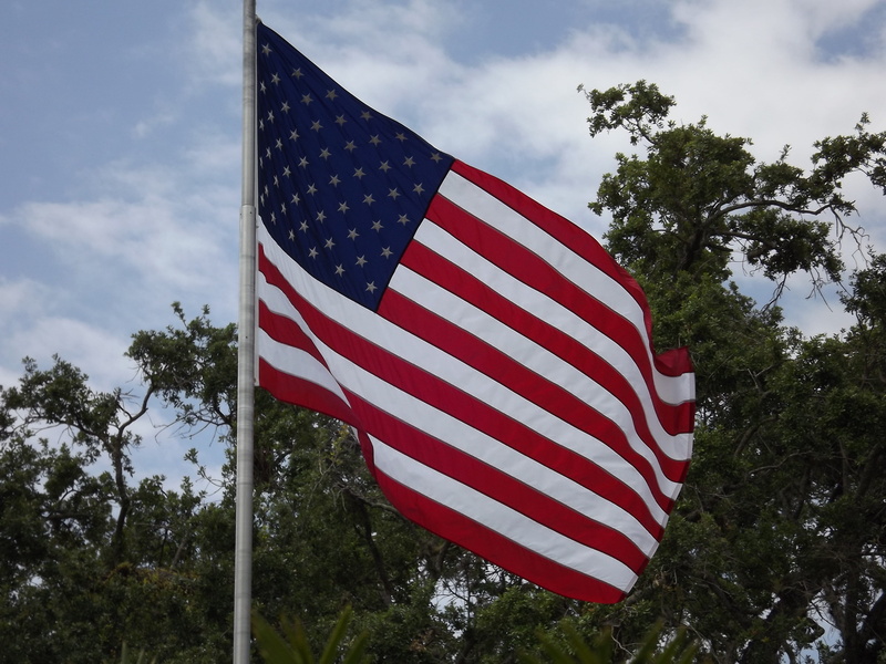 wind, red, bandera, striped, cloud - sky, usa, emotion, low angle view, shape, day, bandera americana, outdoors, no people, 4K, plant, patriotism, star shape