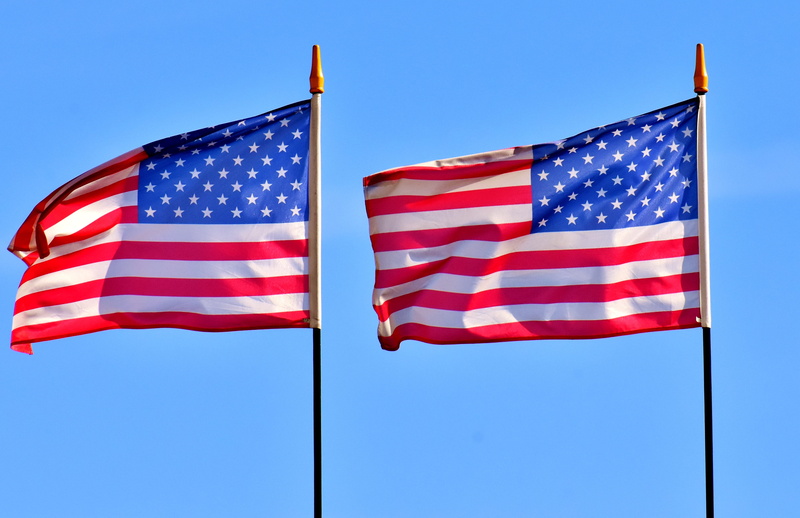 pride, freedom, no people, usa, emotion, red, wind, blue, sky, american flag, striped, environment, symbol, national icon, flag, usa flag, shape, patriotism