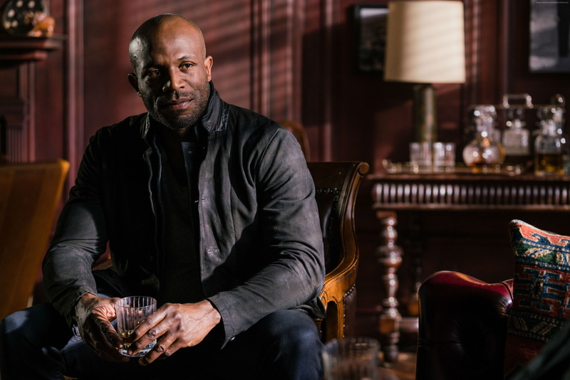 men, leather, bartender, three quarter length, sitting, Proud Mary, 4K, bar - drink establishment, happy hour, whiskey, front view, drink, indoors, portrait