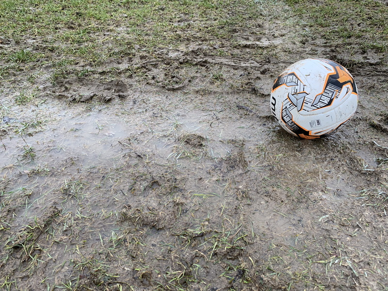 no people, grass, wet, high angle view, ball, nature, animal wildlife, winter, orange, 4K, purton, helmet, 11 proud cl, soccer ball, mud, apparel, dirt