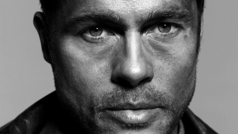 face, head And Shoulders, one Person, front view, beard, concepts And Ideas, people, close-up, adult, staring, color Image, headshot, brad, brad pitt, looking