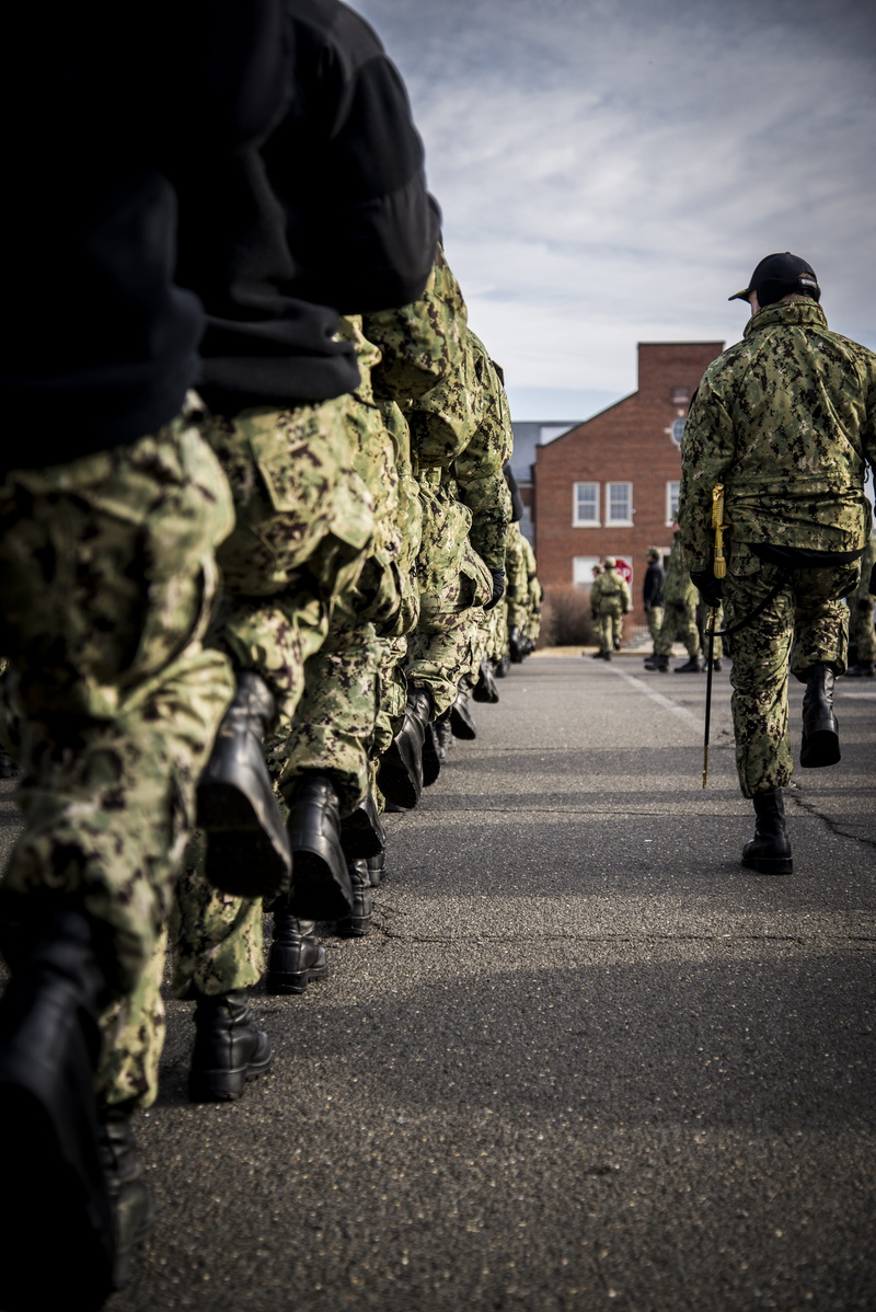 airfare, camouflage clothing, government, architecture, marching, veterans, rear view, horses, real people, military uniform, band, building, walking, responsibility