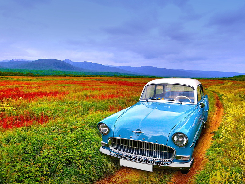 road trip, landscape, outdoors, cloud - sky, antique car, sky, oldtimer, environment, transportation, dirt, no people, land vehicle, white, parked, old