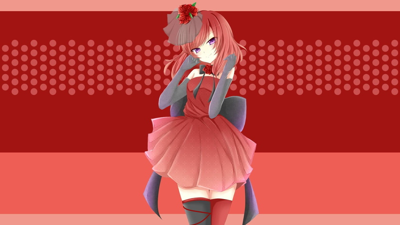 love, girls, character, purple eyes, redhead, nishikino maki, head, back, floral, nishikino, live, bow, anime, red, sleeve, anime girls, maki, eyes, black