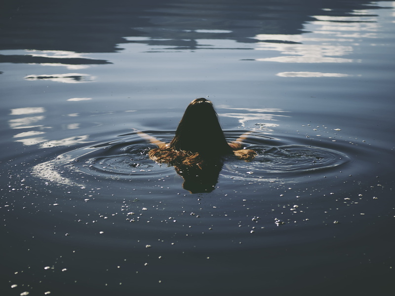 travel, love, nature, animal, sun, 4K, blue, forest, patagonium, backgrounds, art, female head, water swimm, reflection, women, back, swim, people, mountain
