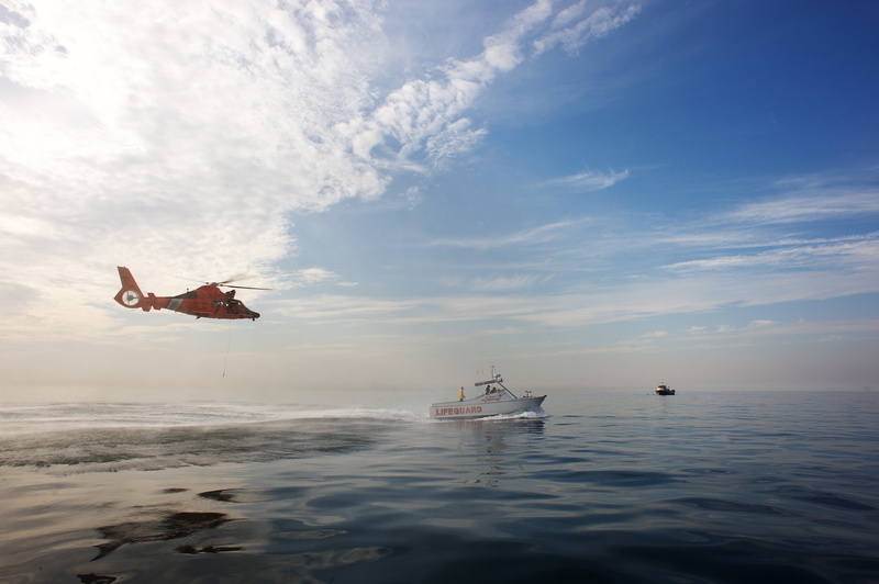 day, coast guard, 4K, mission, motion, beach, beauty in nature, waterfront, security, chopper, cloud - sky, california, horizon over water, outdoors, fling
