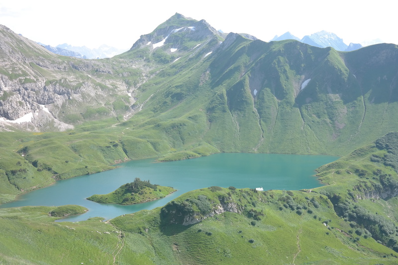 beauty in nature, water, schrecksee, no people, tranquility, non-urban scene, 5K, environment, allgäu alps, scenics, turquoise colored, lahnerkopf, lake